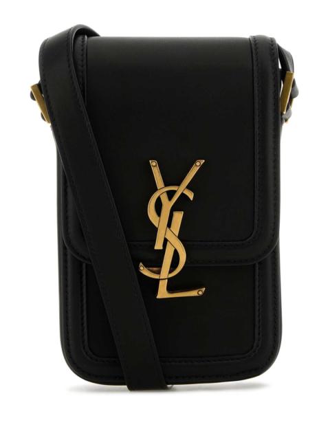 SAINT LAURENT Saint Laurent Men Black Leather Mini Solferino Crossbody Bag