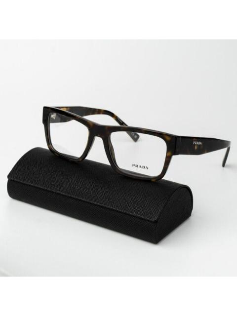 Prada Prada Men Eyeglasses Havana Rectangle Unisex PR15YV 2AU1O1 BRAND NEW