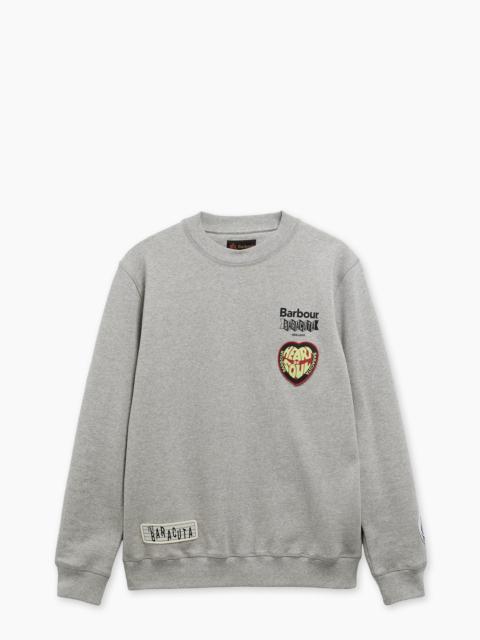 Barbour BARBOUR X BARACUTA SWEATSHIRT NORTHERN GREY MARL