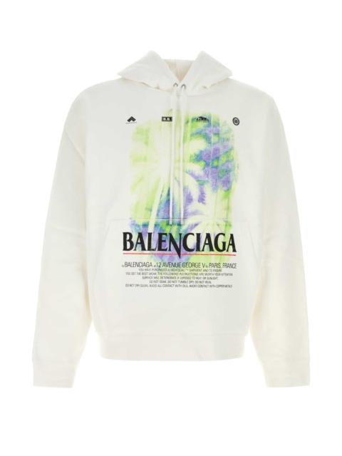 BALENCIAGA Balenciaga Men White Cotton Oversize Sweatshirt