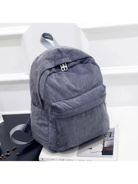 Other Designers Exquisite Solid Gray Women Backpack Good Size Soft Knapsack Bag Zipper Adjustable