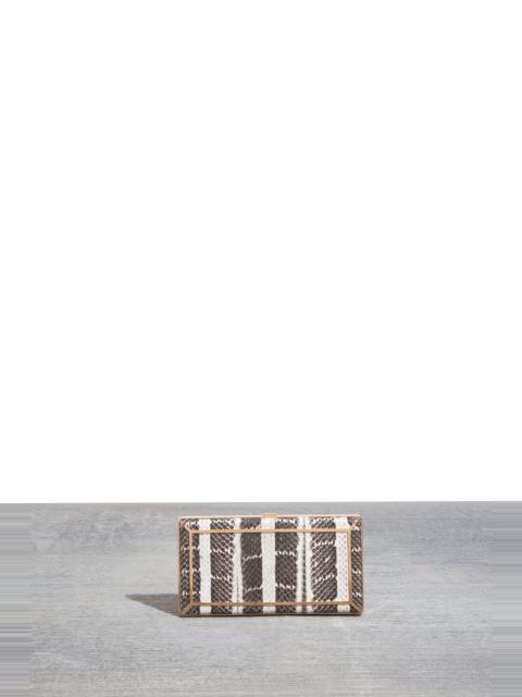 Callas Clutch in Black & White Snakeskin
