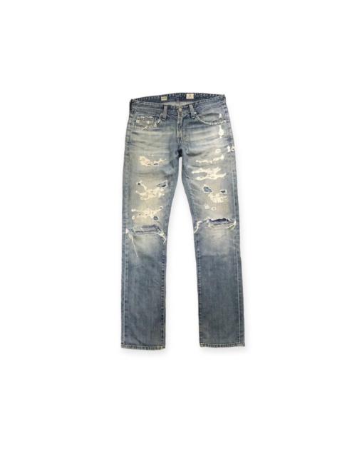 Other Designers AG Adriano Goldschmied distressed slim straight denim