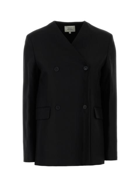 Loulou de Saison Black viscose blend Munro blazer