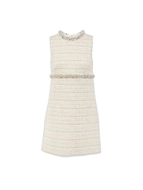 Valentino Crystal-Trim Sequinned Tweed Mini Dress