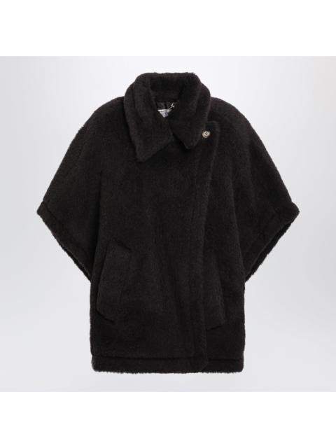 Max Mara Max Mara Brown Cape In Alpaca And Wool Teddy Fabric Women