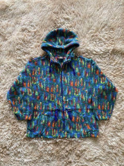 Vintage 90s Kappa Multicolor Fleece Sweater Jacket