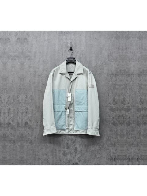 Dior Dior patchwork leather embossed logo workwear heavyweight jacket