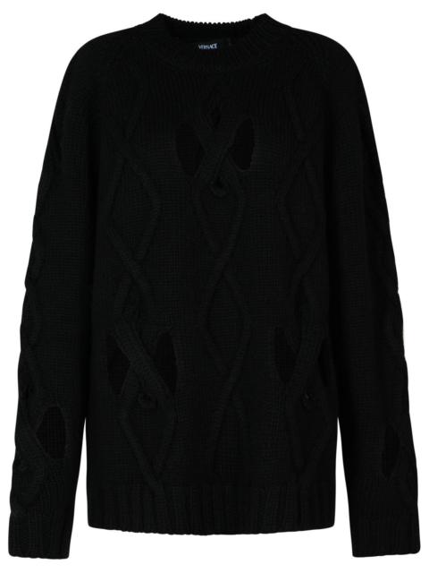 VERSACE Versace Black Wool Blend Sweater