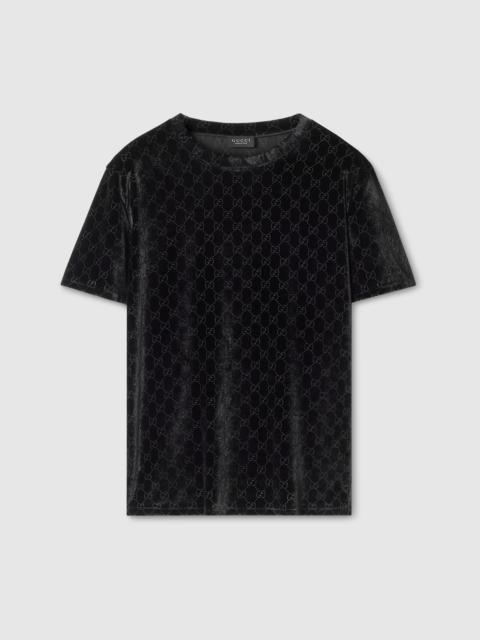 GUCCI GG stretch velvet devoré T-shirt