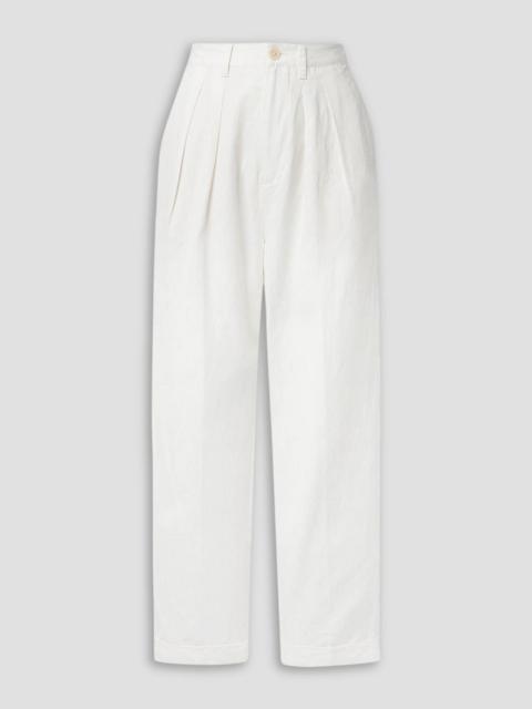 ALEX MILL Pleated linen, TENCEL™ and cotton-blend tapered pants