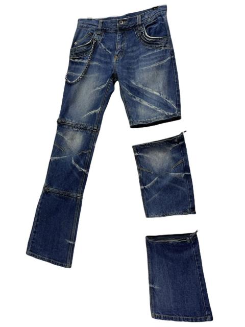 Other Designers semanticdesign - 🔥SEMANTIC 3-Way Length Punk Whisker Minimalist Flare Denim