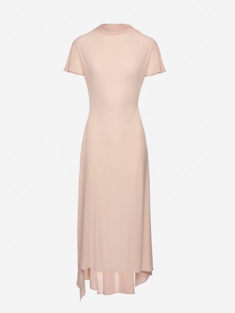 MAGDA BUTRYM Midi dress with scarf detail in light pink