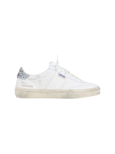 Golden Goose GOLDEN GOOSE Soul-Star Women's Silver Leather Glittered Snea