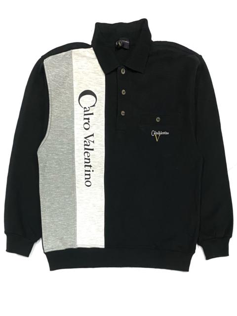 Valentino VINTAGE SWEATSHIRT BUTTON UP SPELLOUT BY CALRO VALENTINO