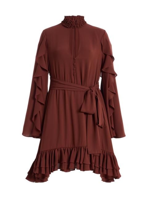 ALEXIS Giovanna Crepe Mini Dress brown