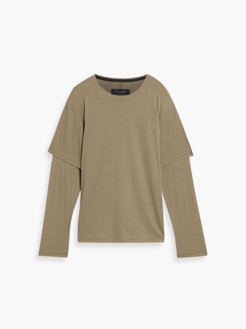 rag & bone Layered Pima cotton-jersey T-shirt