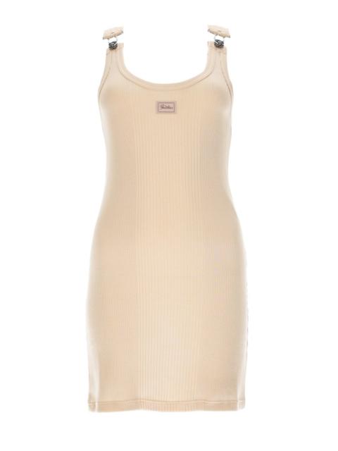 Jean Paul Gaultier COTTON MINI DRESS WITH LOGO PATCH