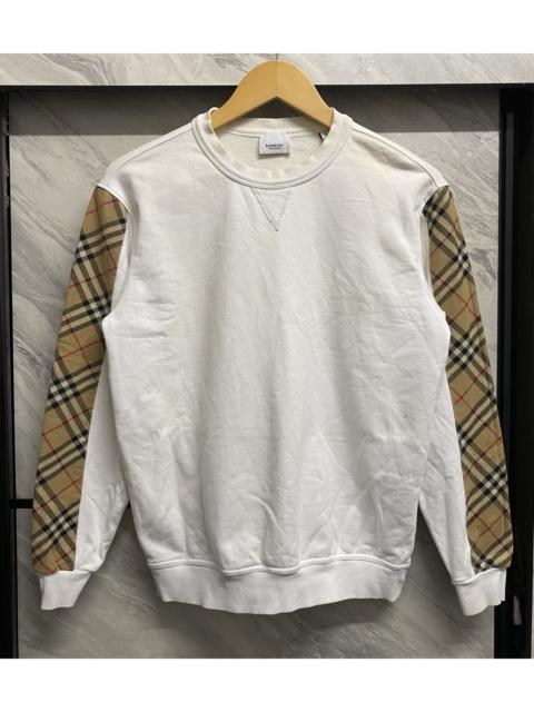 Burberry BURBERRY London England Vintage Check Panel Sweatshirt White