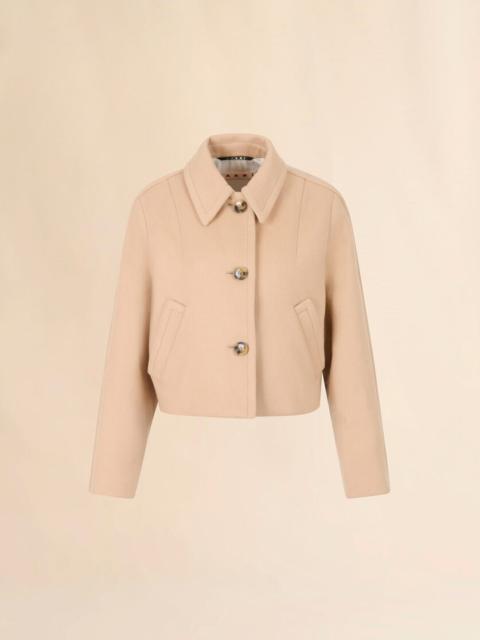 Marni CAMEL FELT CROPPED JACKET
