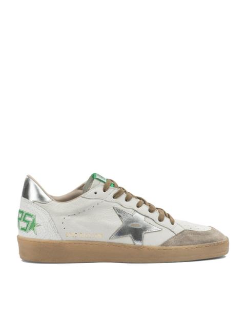 Golden Goose Golden Goose Deluxe Brand Men Ball-Star Sneakers In White Leather With Silver Star