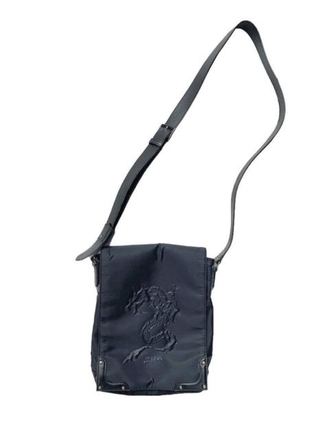 Jean Paul Gaultier Vintage JPG Nylon Dragon Bag Adjustable Leather Strap