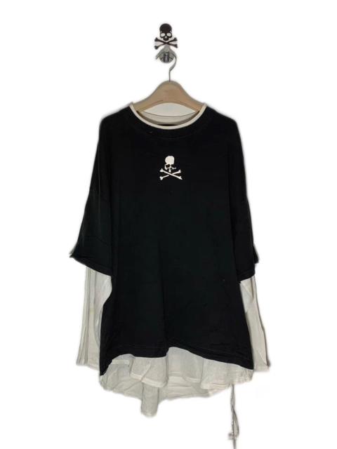 MASTERMIND WORLD mastermind WORLD Black and White Boxy Layered Long Sleeve T-Shirt