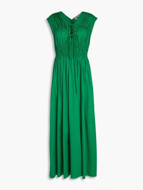 DIANE VON FURSTENBERG Gillian cotton-blend poplin midi dress