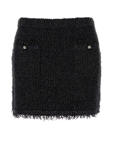 GUCCI Gucci Women Black Viscose Blend Mini Skirt