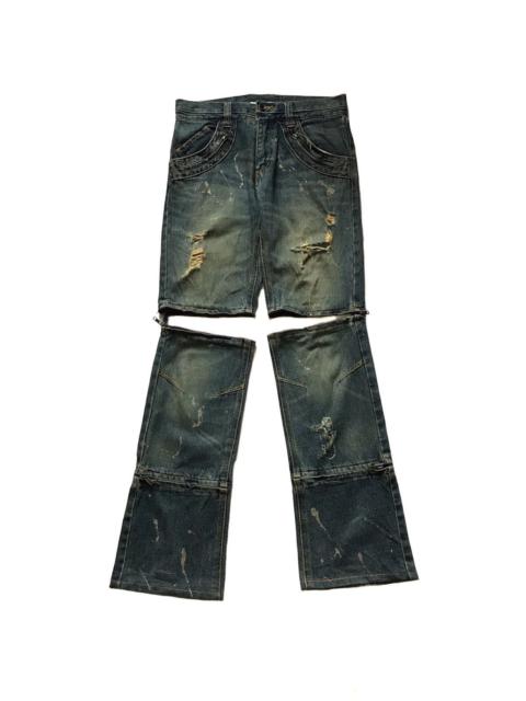 Other Designers If Six Was Nine - SEMANTIC DESIGN ZIPPER DISTRESSED JEANS