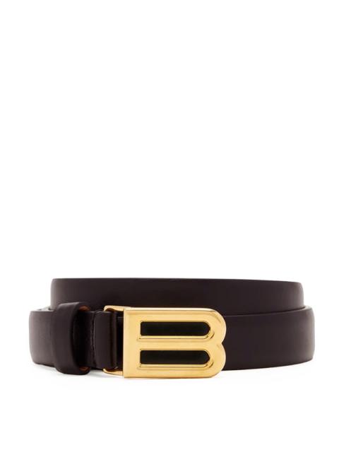 BALENCIAGA Balenciaga Women Bolero B Belt In Smooth Mocha Calfskin With Antique Gold-Tone Hardware
