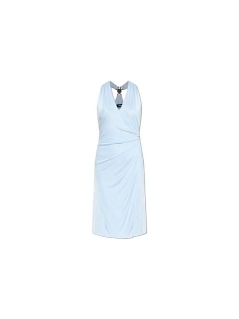 VERSACE VERSACE Vneck Light Blue Dress New And Authentic (Women's si