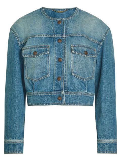 Chloé Chloe Cropped Denim Jacket