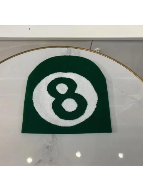 Japanese Brand - Y2K 2000s Style grunge green 8 ball beanie