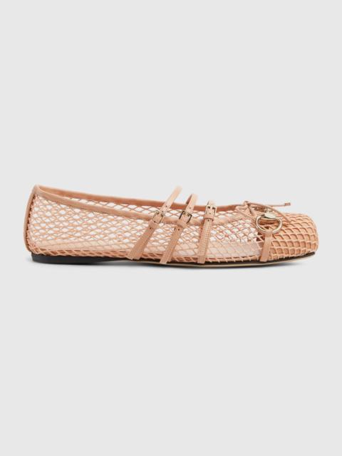 GUCCI Gucci Horsebit Bow Ballet Flats
