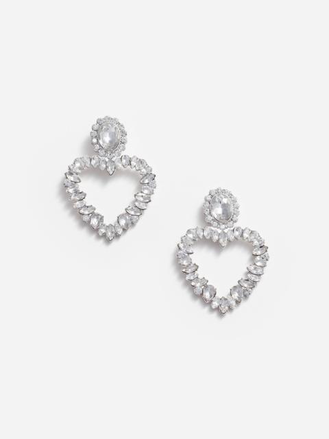 self-portrait Crystal Heart Earrings