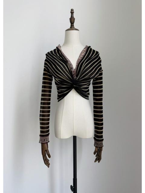 Jean Paul Gaultier Jean Paul Gaultier Vintage Mesh Striped Top