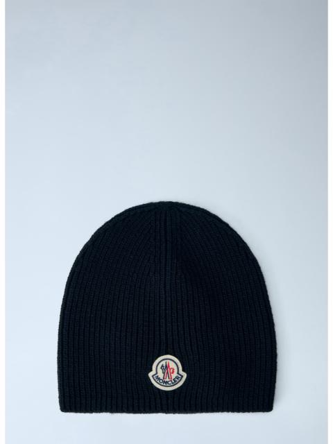 Moncler Moncler Men Ribbed Wool Beanie Hat