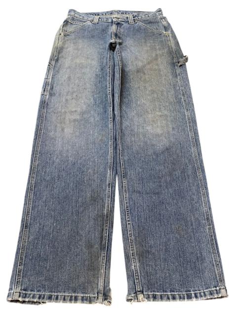Archival Clothing - Vintage 90s Lee Dungarees Faded Wash Carpenter Baggy Jeans