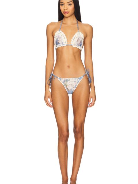 Zimmermann Cascadian Crochet Triangle Bikini Set