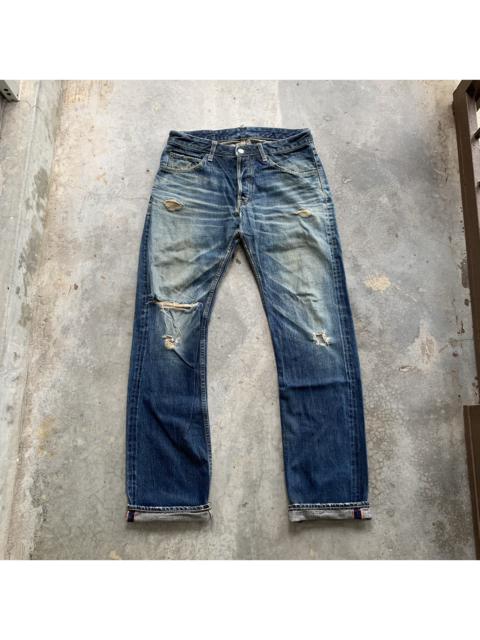 Other Designers Archival Clothing - HOLLYWOOD RANCH MARKET DISTRESSED SELVEDGE DENIM JEANS
