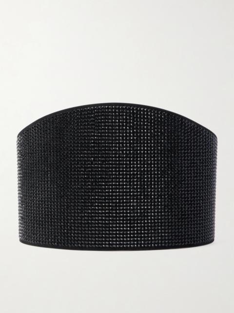 DÉHANCHE Undone Crystal-embellished Suede Waist Belt