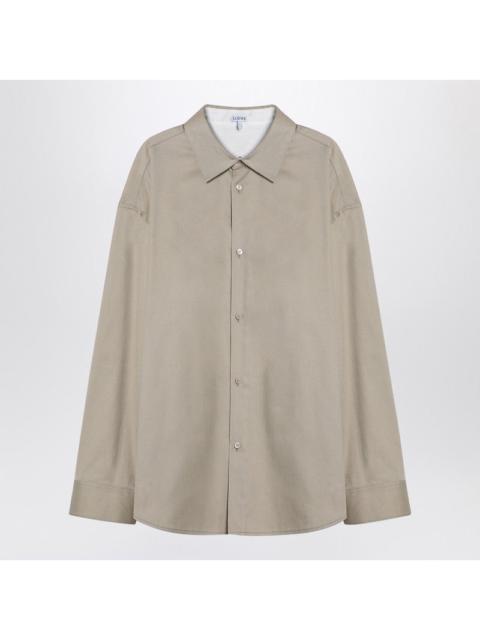 Loewe Loewe Beige Over Shirt With Anagram Logo Men