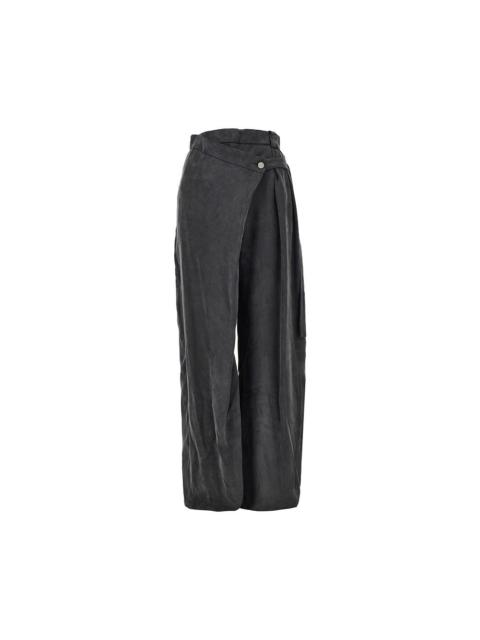 PINKO Pinko Wrap-over Twill Pants Black Women