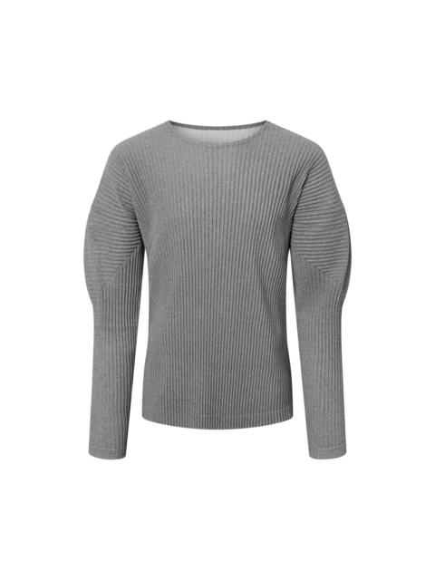 ISSEY MIYAKE HOMME PLISSE T-SHIRT - OLIVE GREY