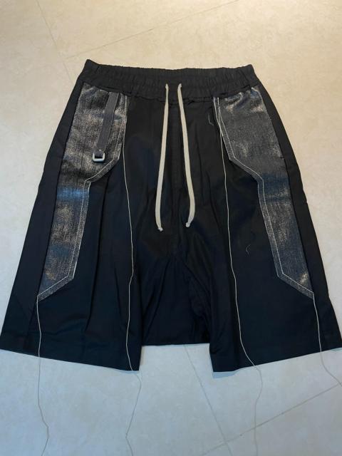 Rick Owens Rick Owens Tassel Wax-Brushed Leather Patchwork Shorts