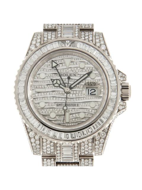 ROLEX Rolex GMT Master II Diamond Automatic 18kt White Gold Set With Diamonds Men's Watch 116769TBR