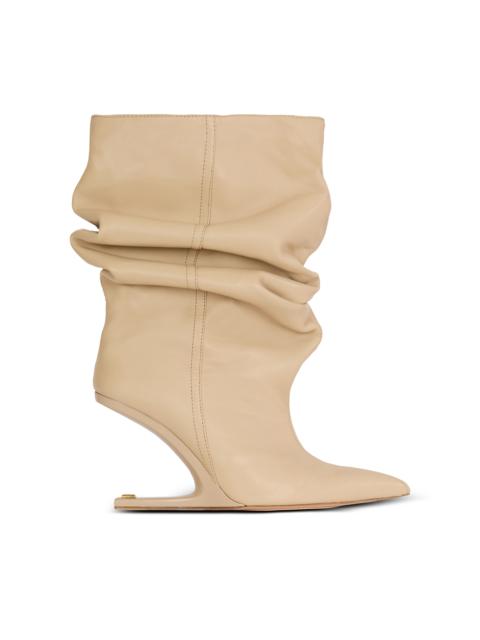 Balmain No Wedge smooth leather ankle boots