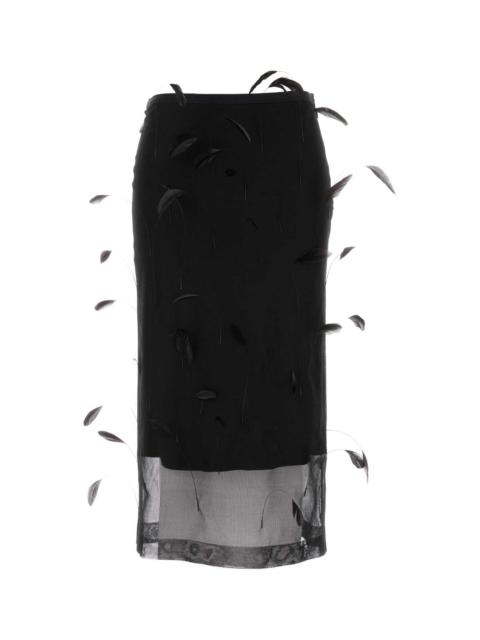 Jil Sander Jil Sander Women Black Silk Skirt