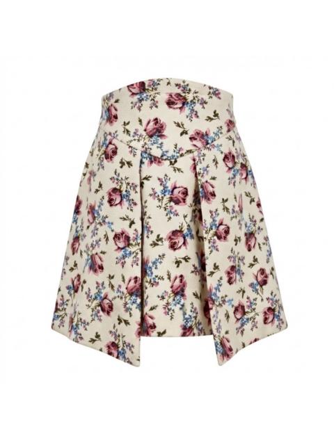 Vivienne Westwood Vivienne Westwood Vive La Cocotte Rose Print Corset Tweed Skirt 